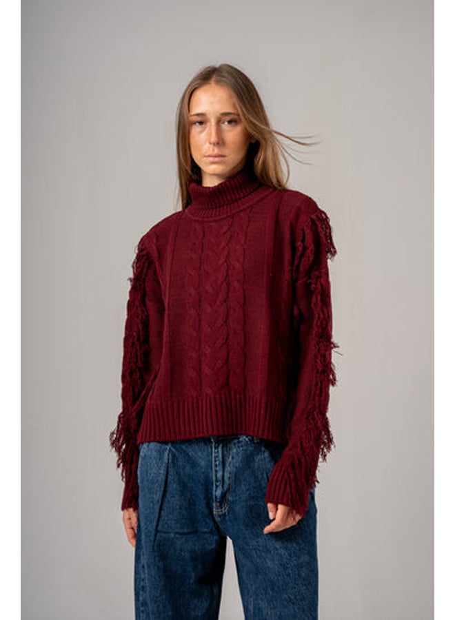 ASTK Mock Neck Cable Pullover - Image 1