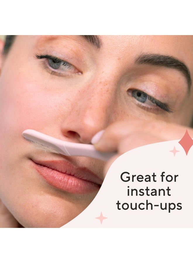 finishing touch Dermaplane Facial Exfoliator and Hair Remover, Facial Hair Removal for Women, 6 Count - Image 5