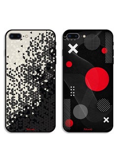 Two Cases For Apple iPhone 8 Plus Protective Covers Digital Shape Pattern