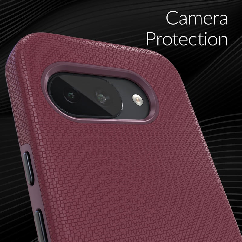 Crave for Google Pixel 9a Case, Shockproof Protection Dual Layer Case for Google Pixel 9a (6.3 inch) - Berry - Image 3