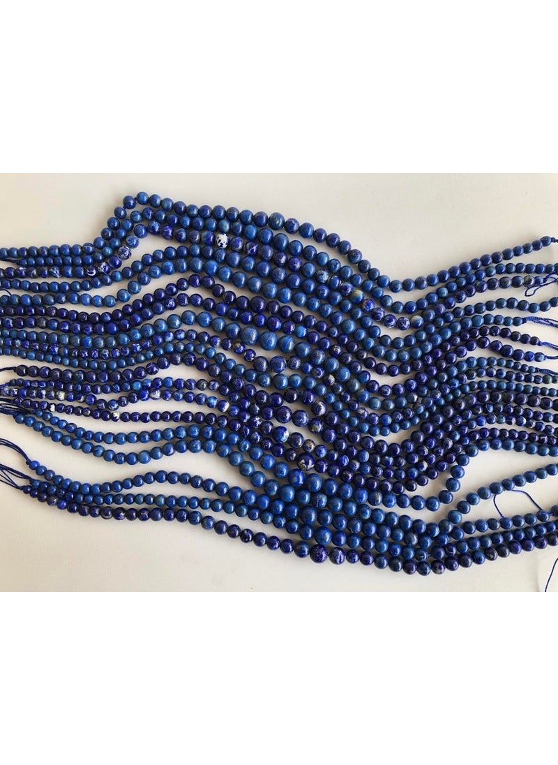 Hasyılmaz - Natural Lapis Lazuli Stone Variable Size Series 6-12MM - Image 1