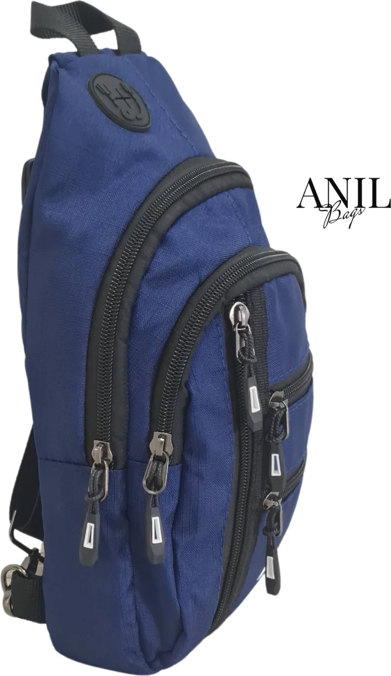 Anıl Bags Linen Fabric Multifunctional Cross Chest, Shoulder and Waist Bag with Ears and USB Output, Strap