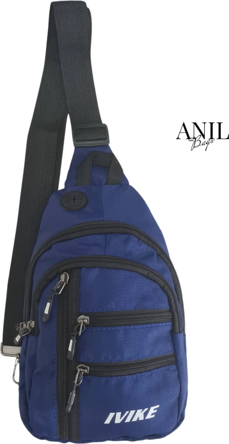 Anıl Bags Linen Fabric Multifunctional Cross Chest, Shoulder and Waist Bag with Ears and USB Output, Strap