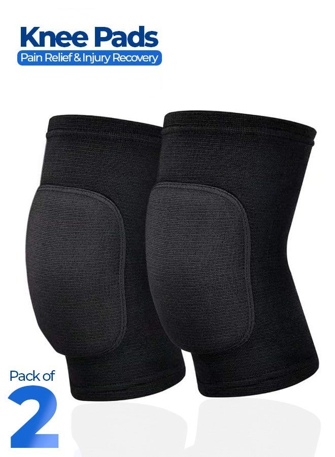 عبوة من دعامتين لدعم الركبة مع أكمام ضاغطة لتمزق الغضروف المفصلي، والتهاب المفاصل، وتخفيف آلام المفاصل. بطانة متينة من مادة إي في إيه للرقص، والمصارعة، والكرة الطائرة، وكرة السلة، والجري، وركوب الدراجات، بمقاس متوسط. - Image 1