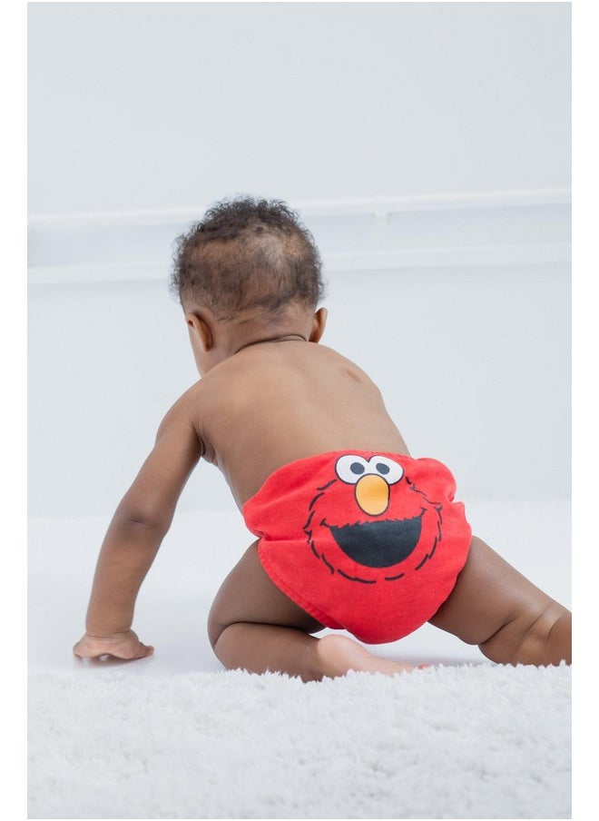 Sesame Street - Sesame Street Elmo Cookie Monster Oscar the Grouch Infant Baby Boys 3 Pack Diaper Covers Red/Blue/Gray 6-12 Months - Image 1