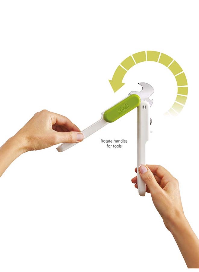 Joseph Joseph - Joseph Joseph Pivot 3-in-1 Can Opener - White/Green - Image 1