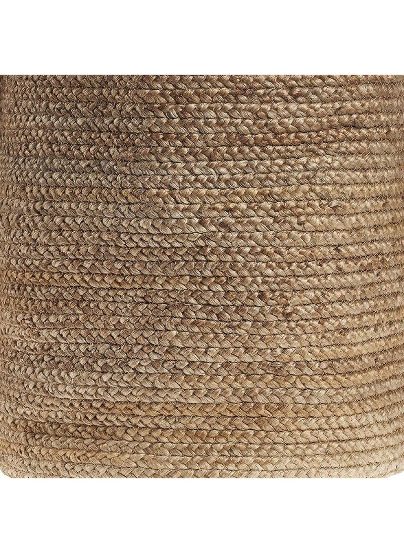 FR CREATION FR CREATION Handcrafted Round Woven Natural Jute Basket Storage Basket For Your Home Kitchen Restaurant Hotel Beige 10x10x12 Inches  - Image 3