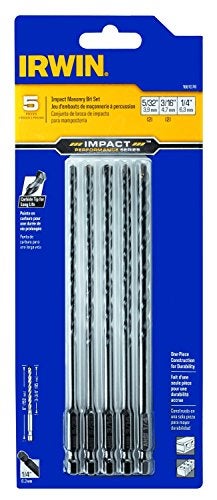 IRWIN Tools 1881078 Impact Performance Series Masonry 6-Inch Drill Bit Mixed Set, 5-Piece - Image 4