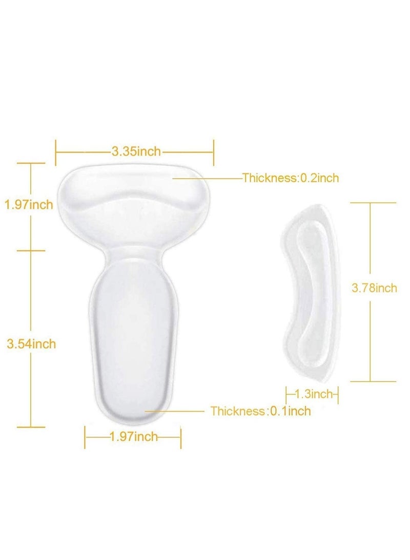 Heel Cushion Inserts, Reusable Soft Shoe Self-Adhesive Foot Care Protector Grips Liners Loose Shoes Pain Relief Bunion Callus Blisters for Women Men 3 Pairs - Image 4