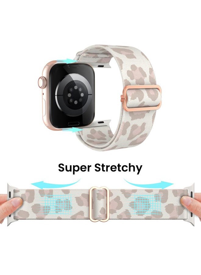 Delidigi - Stretchy Bands Compatible for Apple Watch Band Women 40mm 38mm 41mm 42mm 44mm 45mm 46mm 49mm, Nylon Braided Straps for iWatch Series 10 9 8 7 6 SE 5 4 3 Ultra Ultra 2 - Image 1