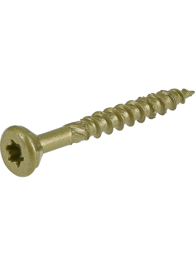 Power Pro 48595 Premium Outdoor Wood And Deck Screws 8 X 1 1 2 Inch Rust Resistant Bronze For Exterior Use T 20 Drive Bronze 1Lb Box 208 Pcs  - Image 1