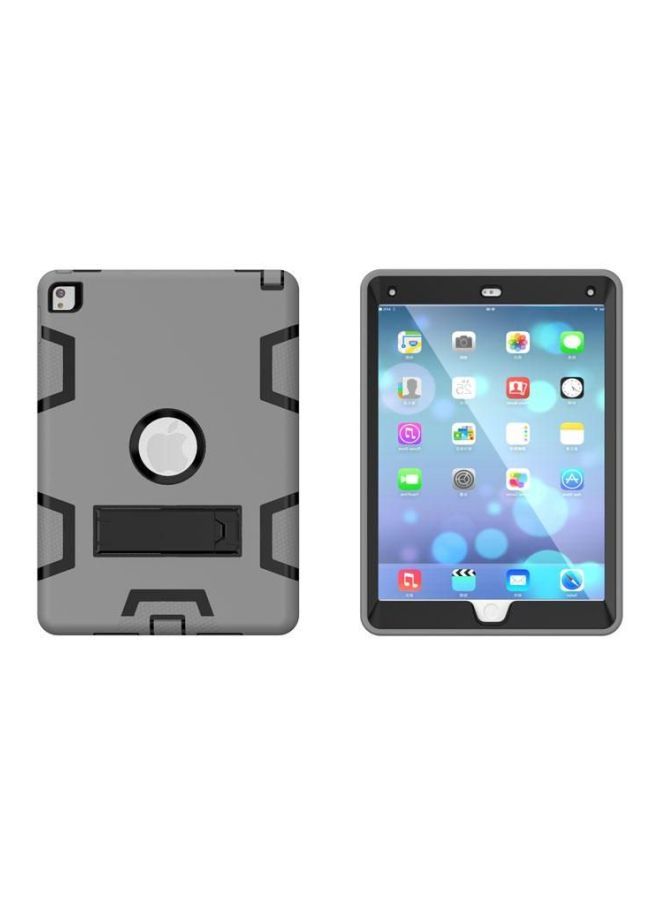 NIBEMINENT Defender Case Cover With Kickstand For Apple iPad Air 2/6 9.7-Inch Black/Grey  - Image 4