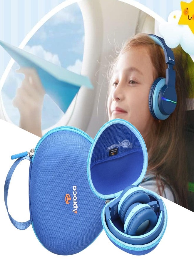 Aproca Kids Headphones Case Compatible with iClever BTH12 / HS19 / BTH26 Kids Bluetooth Headphones, Storage Hard Bag - Blue (Case Only) - Image 4