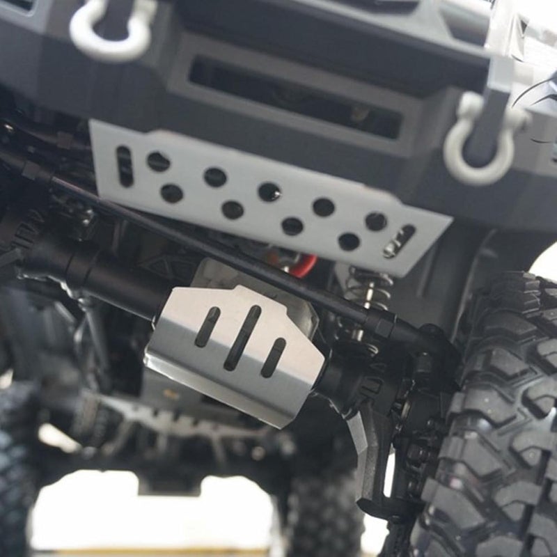 Stainless Steel Chassis Armor Protection Skid Plate, 5 Pcs Silver Set for - 4 82056-4 RC Car - Durable Construction, Easy Installation, Enhanced RC Car Protection - Image 5