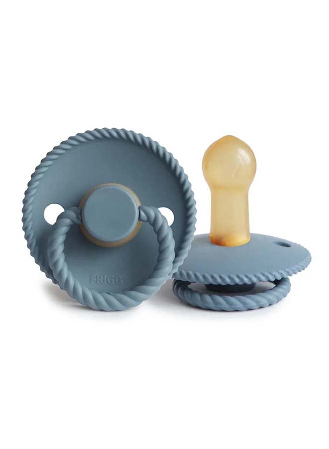 FRIGG لهاية FRIGG من اللاتكس بحبل للأطفال 6-18 شهر 1-Pack باللون الأزرق الحجري - الحجم 2 - Image 2