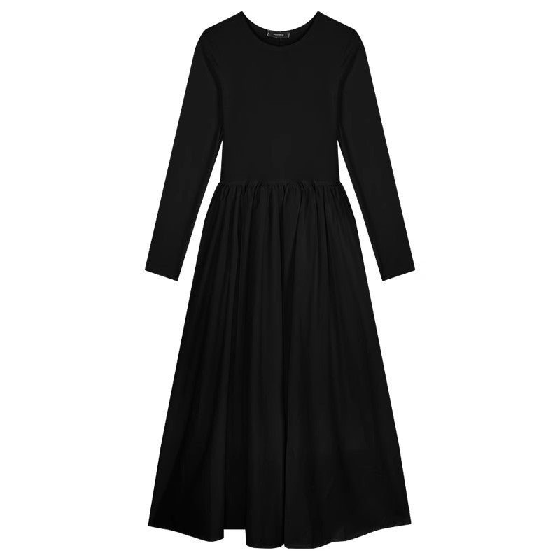 Black Long Sleeve Bodycon Dress with High Waist - Image 5