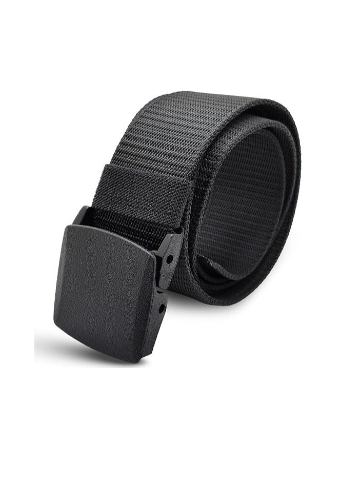Oasisgalore Nylon Belts for Men, Work Belt Adjustable Slide Plastic Buckle Web Canvas Belt for Outdoor, Airport friendly  - Image 1
