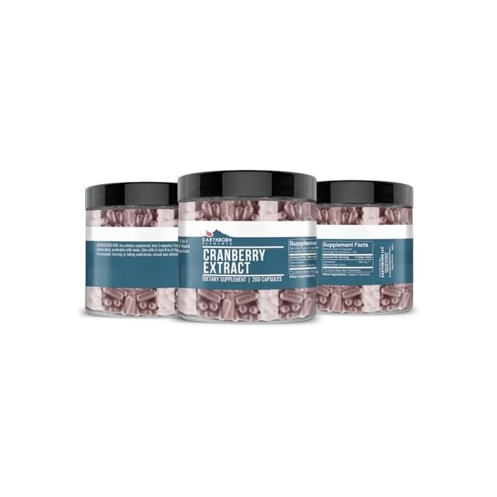 Earthborn Elements Cranberry Extract 200 Capsules, Pure & Undiluted, No Additives - Image 4