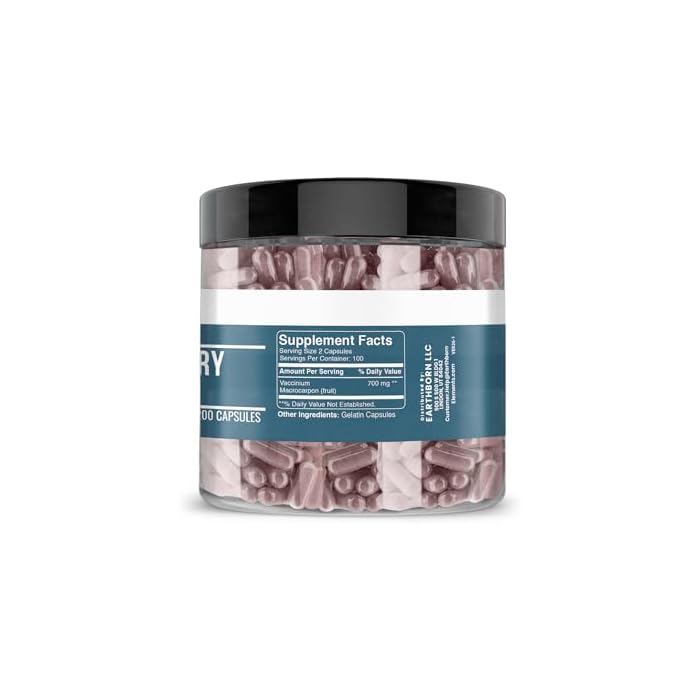 Earthborn Elements Cranberry Extract 200 Capsules, Pure & Undiluted, No Additives - Image 3
