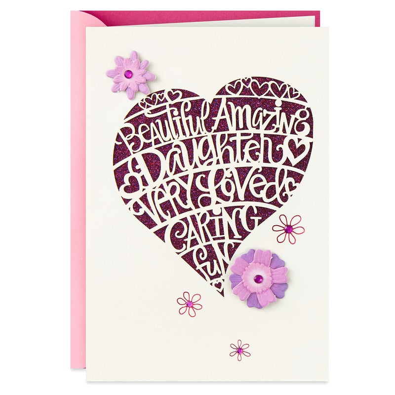 Hallmark Birthday Card for Daughter (Heart Cutout) - Image 1
