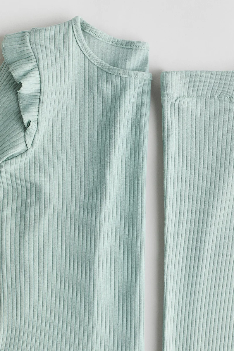 اتش اند ام طقم قطني مرن - عبوة من قطعتين