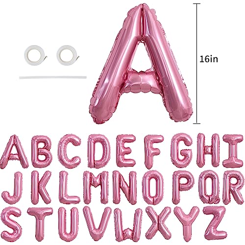 TONIFUL 52 Pieces 16 Inch Light Pink Letter AZ BalloonsCustom Phrase Mylar Foil Alphabet Letter DIY Personalized Phrase Banner for Birthday Anniversary Celebration Graduation Party Supplies Decor - Image 5