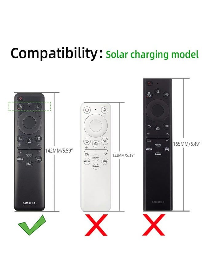 AKSHFETH Silicone Cover for 5.59 Inch Samsung BN59-01455a BN59-01432J Samsung Solar Cell Remote Control Cover 2023 8K Neo QLED HDR Smart TV Silicone Case (Midnight Blue) - Image 2