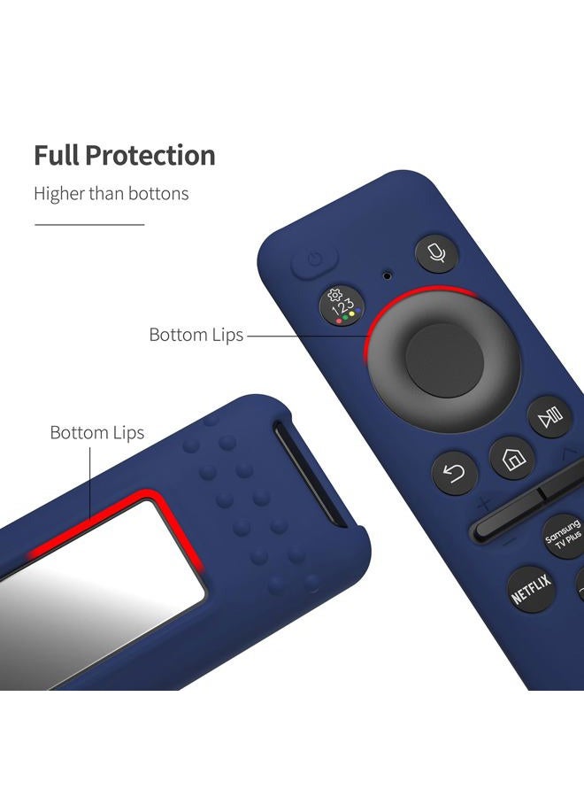 AKSHFETH Silicone Cover for 5.59 Inch Samsung BN59-01455a BN59-01432J Samsung Solar Cell Remote Control Cover 2023 8K Neo QLED HDR Smart TV Silicone Case (Midnight Blue) - Image 4