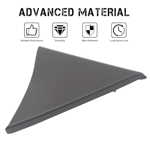 PEVAST Front Door Upper Trim Panel Door Upper Trim Panel Triangle Cover Compatible with 07-13 Chevy Silverado Chevrolet Chevy Avalanche Suburban Tahoe GMC Sierra Yukon 25857289 25857294(Gray) - Image 4