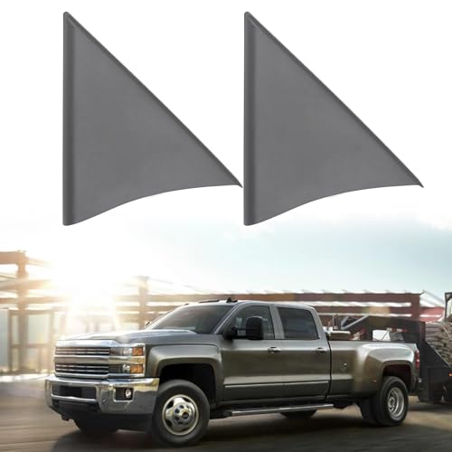 PEVAST Front Door Upper Trim Panel Door Upper Trim Panel Triangle Cover Compatible with 07-13 Chevy Silverado Chevrolet Chevy Avalanche Suburban Tahoe GMC Sierra Yukon 25857289 25857294(Gray) - Image 1