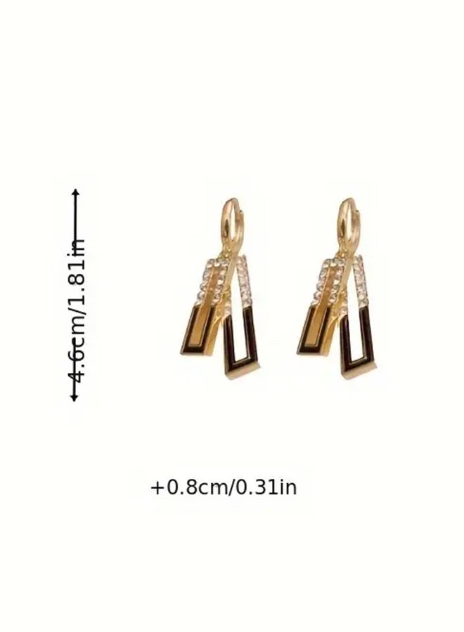 Ready For Chai Black Geometric Square Earrings for Women, Gift Set for s - Image 5