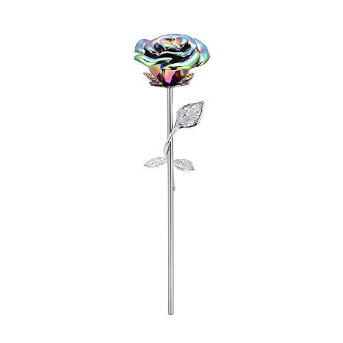 Imrsanl Rose Flower Keepsake Urns for Human Ashes - Memorials Urn Locket - Long-Stem Colorful Rose Flower Cremation Urns - Funeral Urn for Ashes Adult Cremation Keepsake for Ashes (Colorful) - Image 1