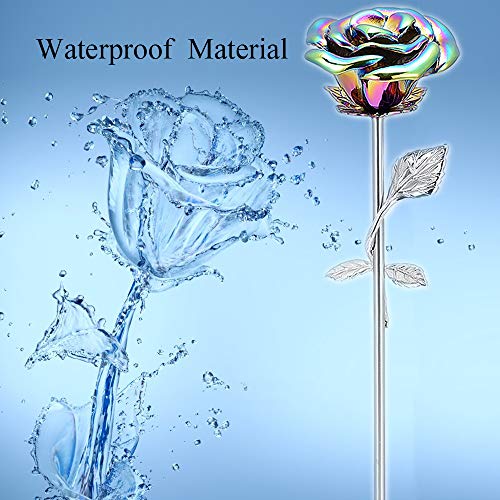 Imrsanl Rose Flower Keepsake Urns for Human Ashes - Memorials Urn Locket - Long-Stem Colorful Rose Flower Cremation Urns - Funeral Urn for Ashes Adult Cremation Keepsake for Ashes (Colorful) - Image 3