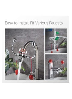 Excefore Faucet Mounted Eyewash Station with Cover, Reliable First Aid Emergency Eye Wash Unit, for Sink Attachment in Lab, Factory, Industry Site, Office and Home  - Image 3