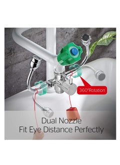 Excefore Faucet Mounted Eyewash Station with Cover, Reliable First Aid Emergency Eye Wash Unit, for Sink Attachment in Lab, Factory, Industry Site, Office and Home  - Image 4
