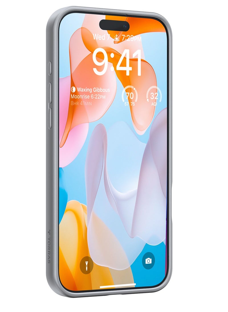 حلقة مغناطيسية دوارة 360° محدثة لحافظة آيفون 16 برو ماكس، مناسبة لمغسيف مع حامل وحلقة، مقاومة للصدمات بدرجة عسكرية 16 قدم، شفافة لحافظة آيفون 16 برو ماكس، رمادي - Image 3