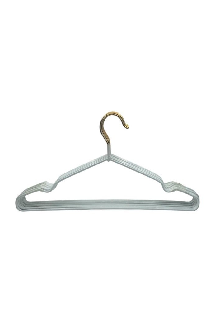 20 pieces of luxury white hangers with gold head - Image 2