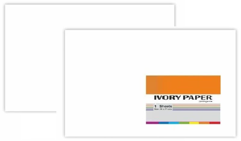 FIRST CLICK Ivory Papers Drawing Paper Chart Sheet 300 GSM Big Size Full (56 x 71 cm) Pack of 3 Sheets Chart Paper - Image 1