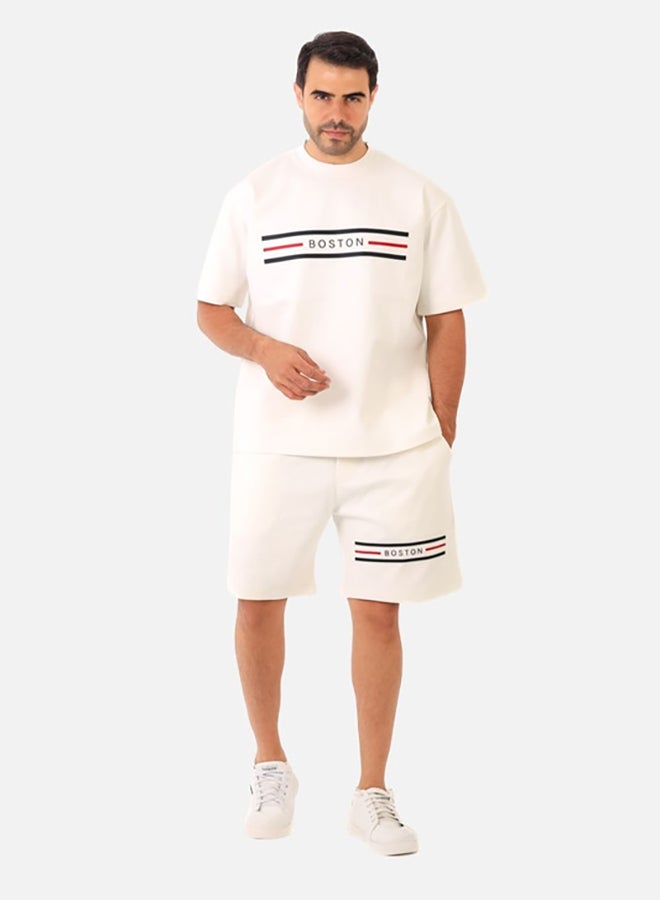 WHITE RABBIT Printed White Cotton Men Pajama - Image 3