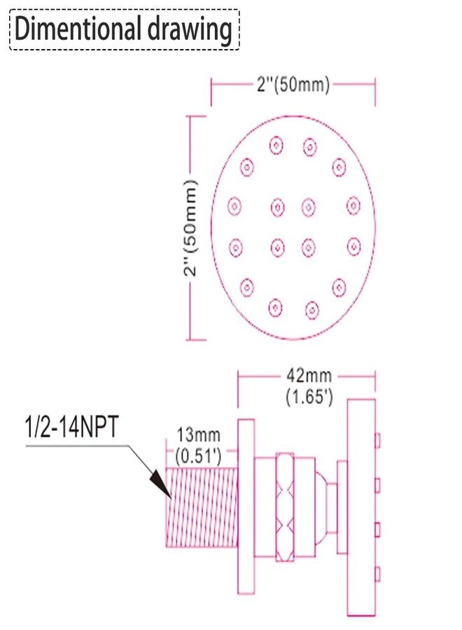 HXYHS Brass Shower Body Jet Matte Black Round Massage Side Sprayer Adjustable Wall Mounted - Image 2