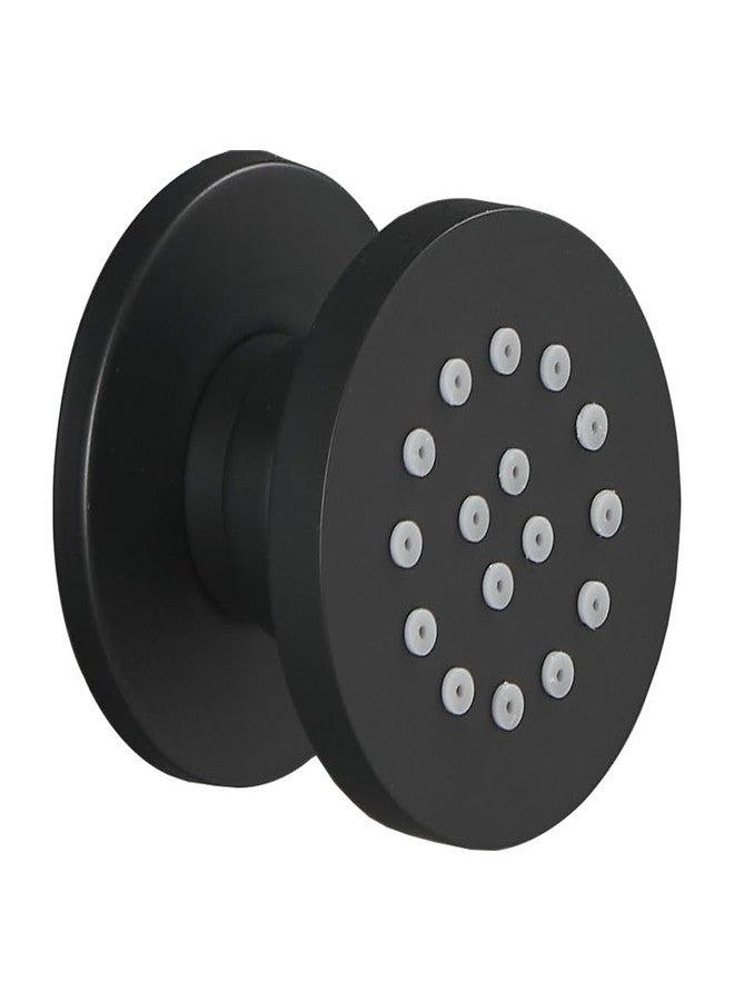 HXYHS Brass Shower Body Jet Matte Black Round Massage Side Sprayer Adjustable Wall Mounted - Image 1
