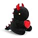 Ditucu Original Loving Dinosaur Stuffed Animal with Holding Red Heart Plush Cute Dino Plushies Toys for Romantic Sweet Valentines Day Gifts for Kids Girlfriend Black 12 inch - Image 2