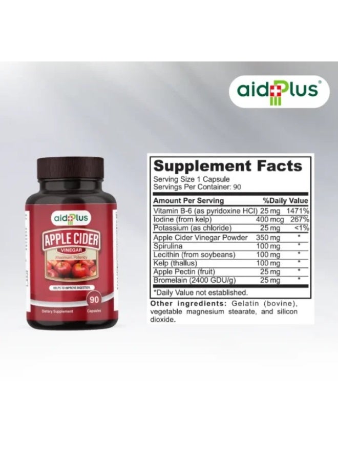 AID PLUS APPLE CIDER VINEGAR CAP 90S - Image 2
