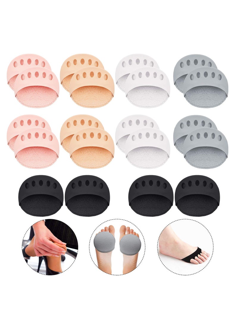 SYOSI Women'S Forefoot Five-Finger Socks Honeycomb Fabric Metatarsal Pads Invisible Breathable Decompression Cushioning Summer High Heels Shallow Mouth Ice Stockings (5 Colors, 10 Pairs) - Image 1
