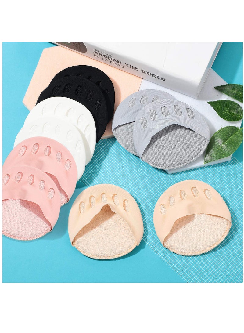 SYOSI Women'S Forefoot Five-Finger Socks Honeycomb Fabric Metatarsal Pads Invisible Breathable Decompression Cushioning Summer High Heels Shallow Mouth Ice Stockings (5 Colors, 10 Pairs) - Image 5