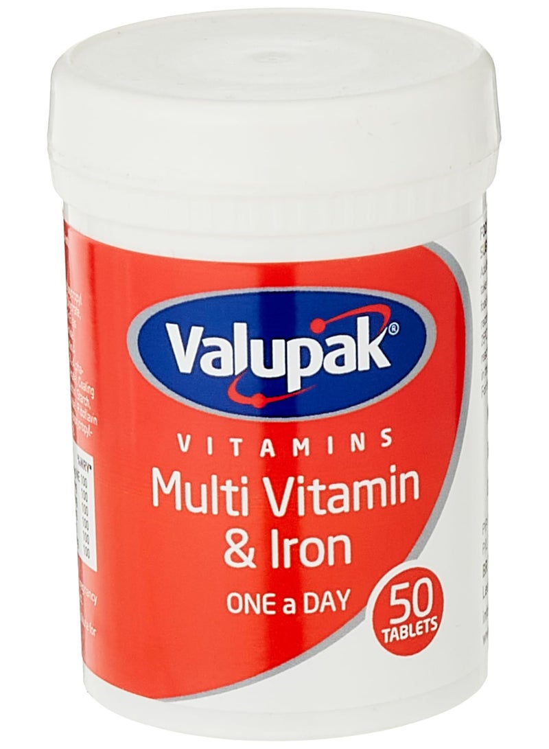 Multivitamin & Iron Tablets 50’s