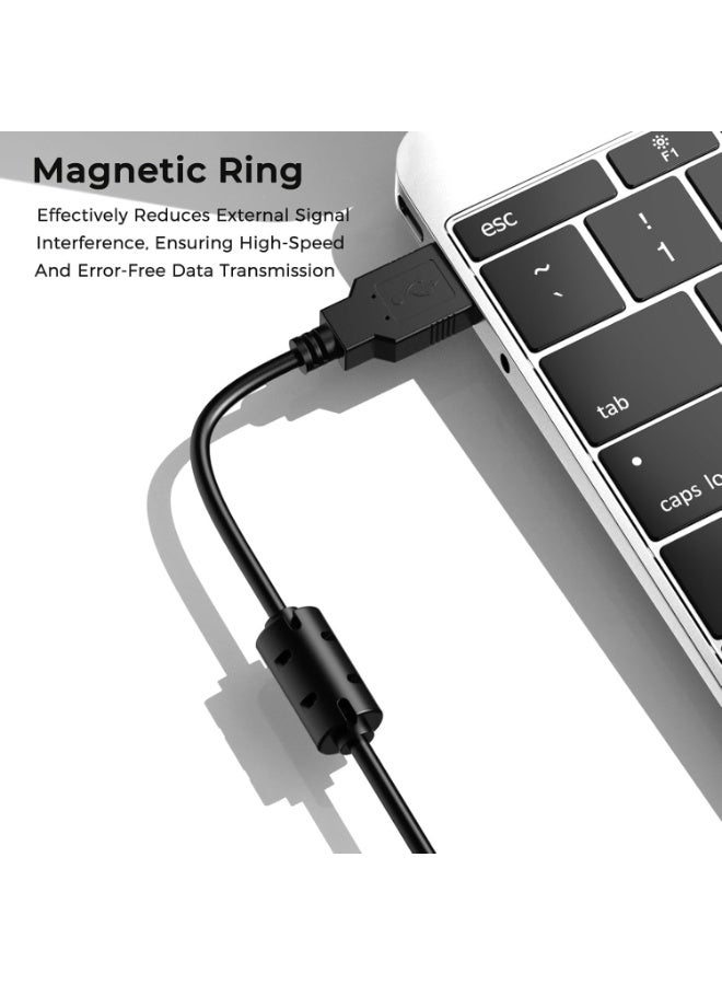 BEST ONE Printer Cable 3m, USB-A to USB-B, High Speed 480Mbps Cable, Durable Scanner & Printer Cord Compatible with HP, Canon, Dell, Epson, Brother, Lexmark, Xerox, Samsung, Digital Piano, DAC & More - Image 4