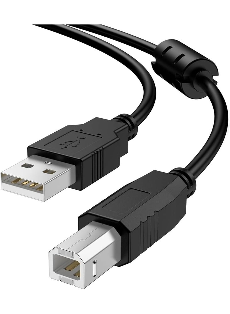BEST ONE Printer Cable 3m, USB-A to USB-B, High Speed 480Mbps Cable, Durable Scanner & Printer Cord Compatible with HP, Canon, Dell, Epson, Brother, Lexmark, Xerox, Samsung, Digital Piano, DAC & More - Image 1