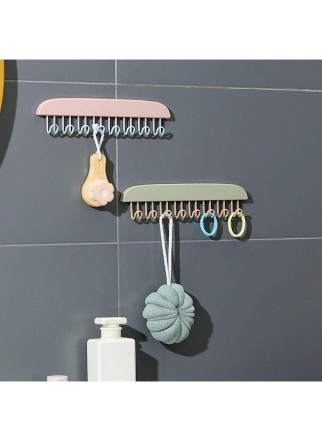Generic - 1pc Space Saving Hanger with 8 Hooks Wall Mounted Coat Hanger, 360 Degree Rotating Multifunctional Underwear Hanger, Closet Organizer for Underwear - Image 1