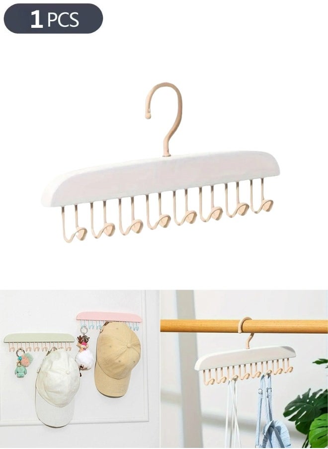 Generic - 1pc Space Saving Hanger with 8 Hooks Wall Mounted Coat Hanger, 360 Degree Rotating Multifunctional Underwear Hanger, Closet Organizer for Underwear - Image 1